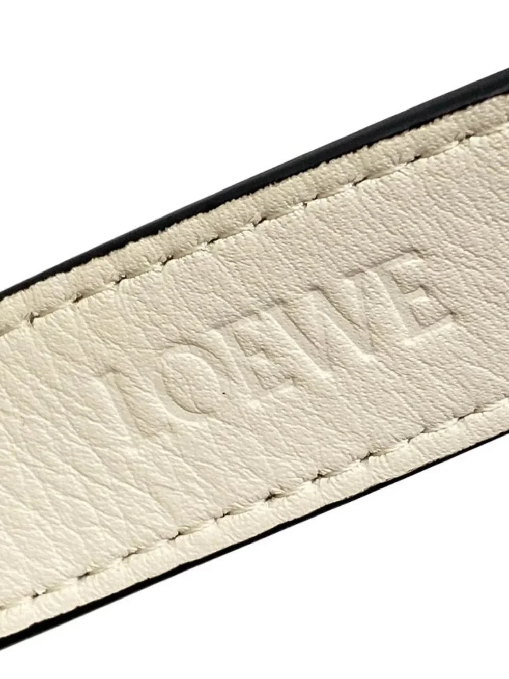 LOEWE Basket A223S93X28 Cream White Straw Leather Tote Bag
